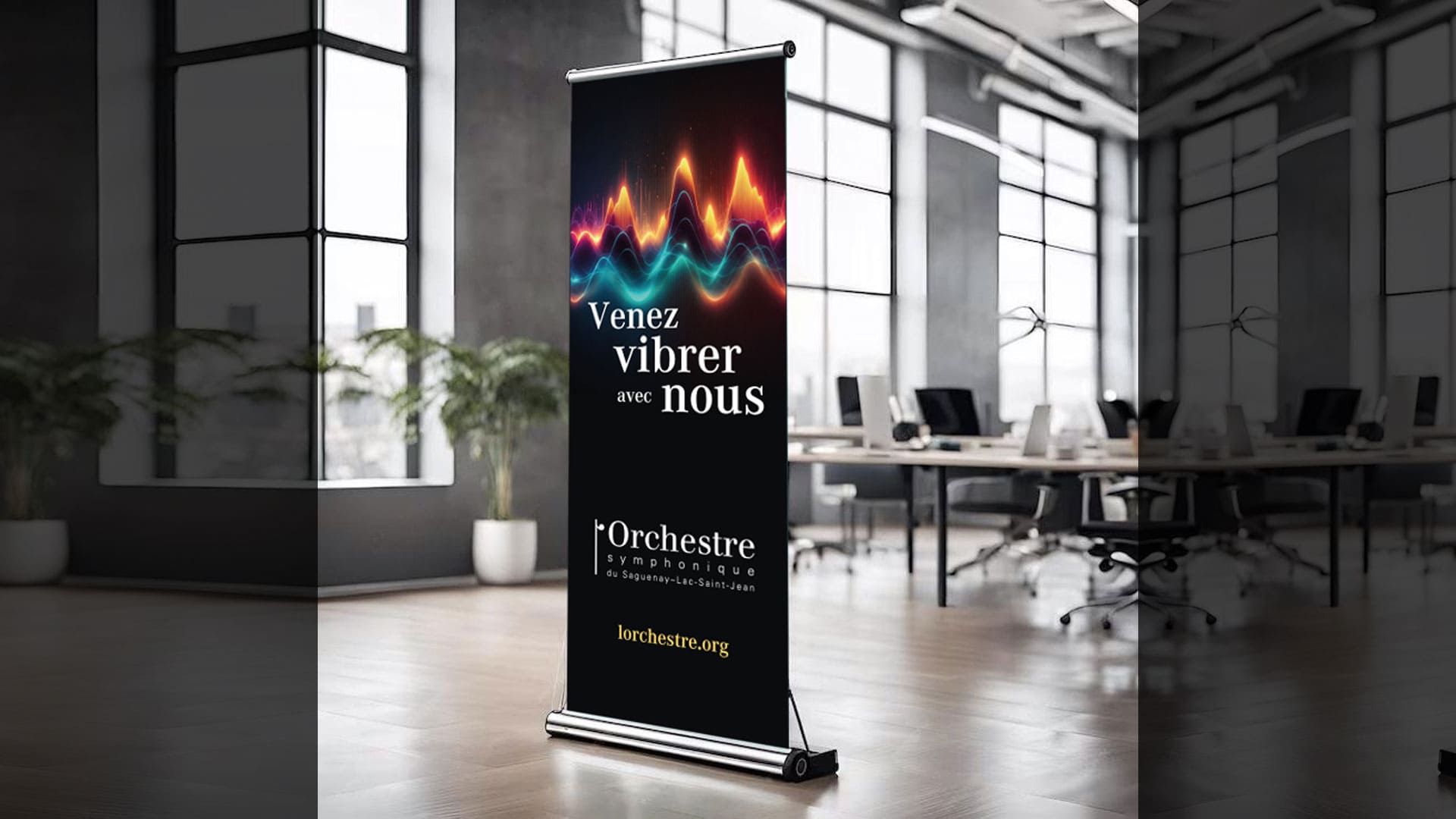 Création d'affichage sur roll-up. - Panorama Média